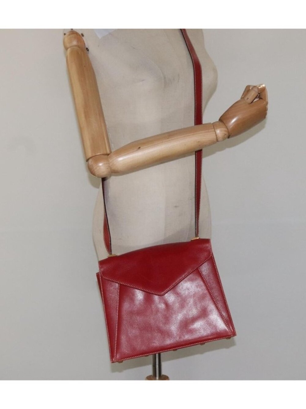 Salvatore Ferragamo Shoulder Bag Leather Red - Picture 16 of 16